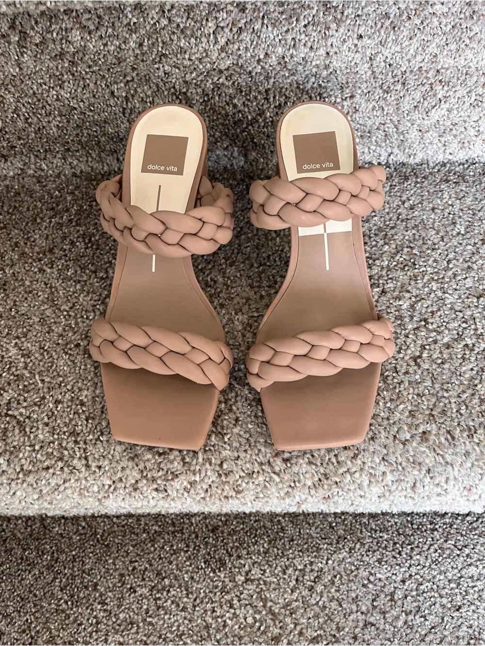 DOLCE VITA Braided Straps Sandals
Color Cafe Stella
Size 7.5
3 inch heel - Picture 13 of 13